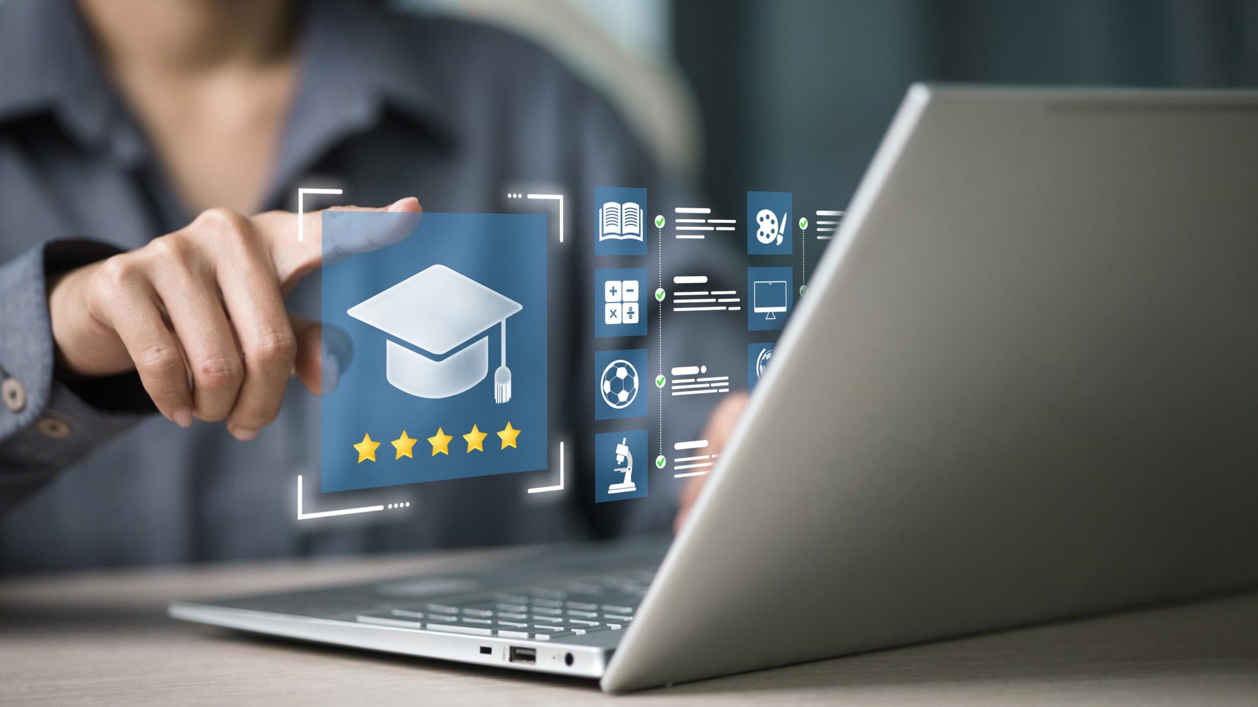 online course rating and accreditation on lms dashboard